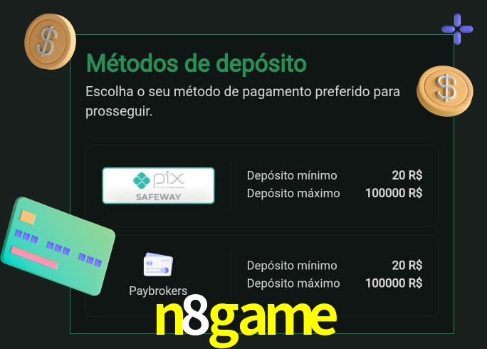 O cassino n8game oferece uma grande variedade de métodos de pagamento